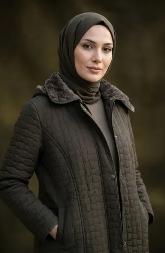 Steppjacke In Übergröße 6133-03 Khaki 6133-03