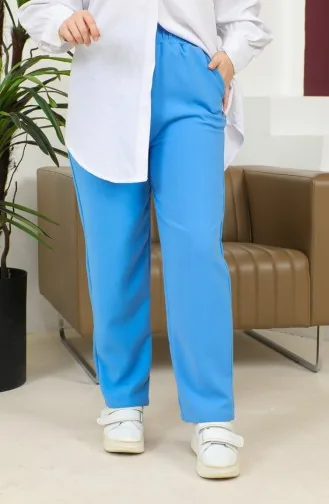 wide Leg Elastic waist Jeans 5501-02 Blue 5501-02