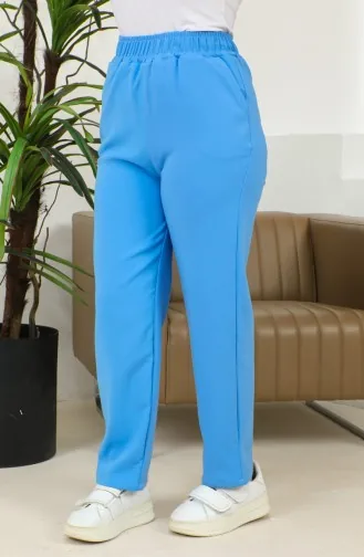 wide Leg Elastic waist Jeans 5501-02 Blue 5501-02