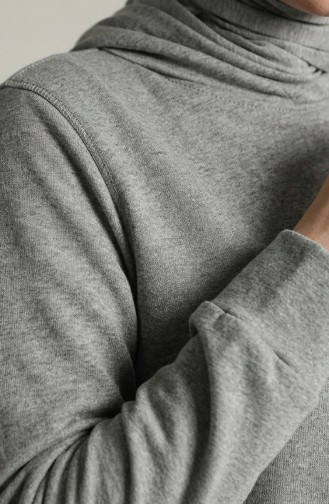 İki iplik Yırtmaçlı Spor Tunik Pantolon İkili Takım 0293-01 Gri