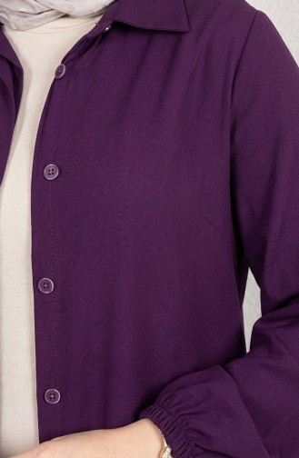 Viskon Belmando Kumaş Tunik Pantolon İkili Takım 0340-11 Mürdüm