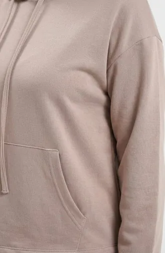 طقم تونيك وتنورة من قماش أويشو، قطعتان، 2192-01، لون المنك 2192-01