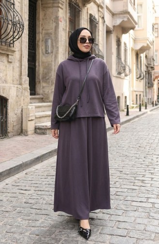 Ensemble Deux Pièces Tunique Et Jupe En Tissu Oysho 2192-02 Anthracite 2192-02