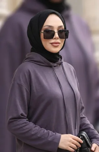 طقم تونيك وتنورة من قماش أويشو، قطعتان، 2192-02، لون أنثراسيت 2192-02