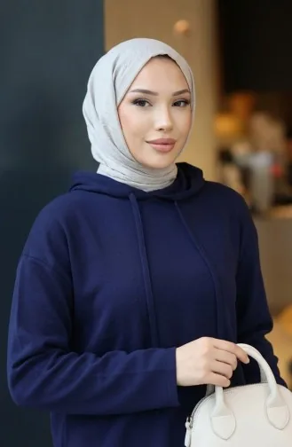 Oysho Stoff-Tunika- Und Rock-Zweiteiler 2192-05 Marineblau 2192-05