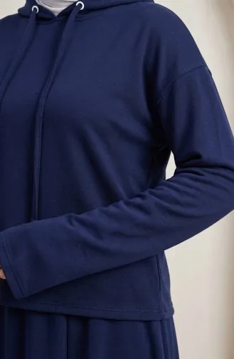 Oysho Stoff-Tunika- Und Rock-Zweiteiler 2192-05 Marineblau 2192-05