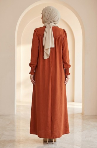 Elastic Sleeve Zippered Abaya 2035-04 Tile 2035-04