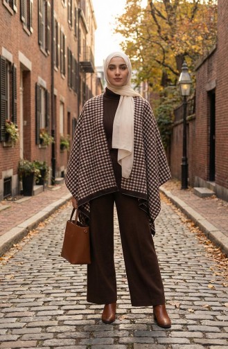 Schoudersjaal 1109-01 Bruin 1109-01