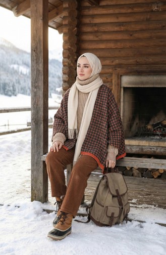 Châle D`épaule 1118-01 Noir Terracotta 1118-01