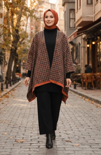 Châle D`épaule 1118-01 Noir Terracotta 1118-01