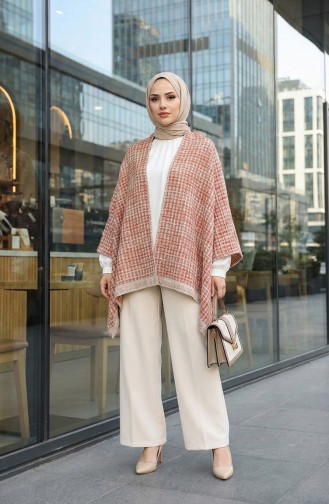 Omuz Şal 1124-01 Vizon Bordo