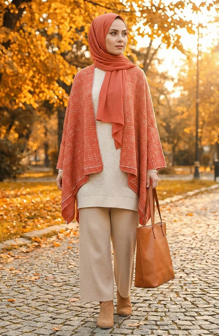 Omuz Şal 1125-01 Kiremit