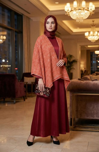 Schulterschal 1125-01 Terrakotta 1125-01