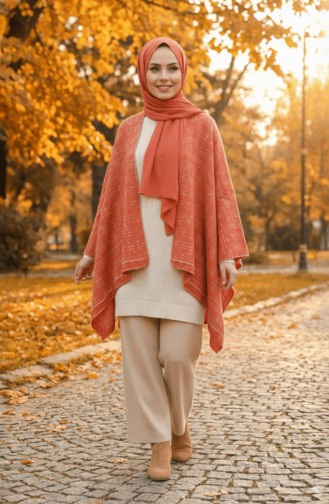 Schulterschal 1125-01 Terrakotta 1125-01