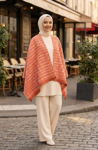 Schulterschal 1127-01 Terrakotta 1127-01