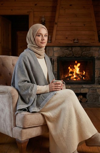 Shoulder Shawl 1128-01 Grey 1128-01