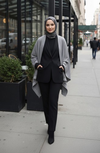 Shoulder Shawl 1128-01 Grey 1128-01