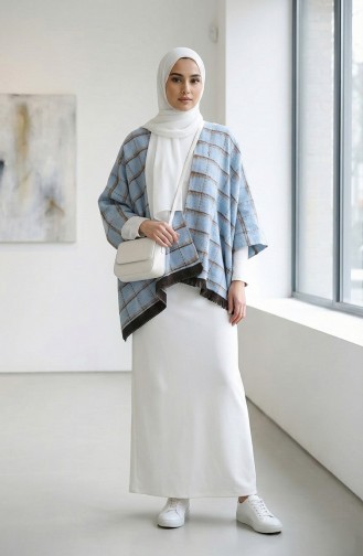 Schulterschal 1130-01 Blau 1130-01