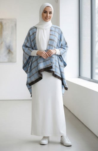 Omuz Şal 1130-01 Mavi
