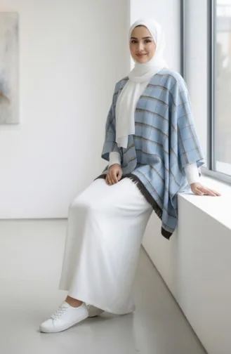 Omuz Şal 1130-01 Mavi