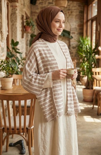 Shoulder Shawl 1131-01 Beige 1131-01