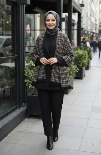 Omuz Şal 1135-01 Siyah