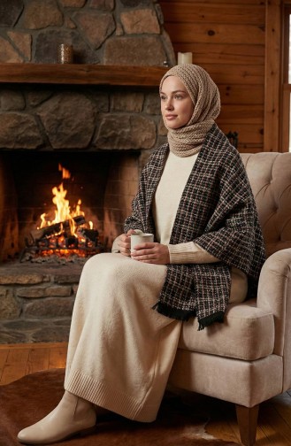 Omuz Şal 1135-01 Siyah