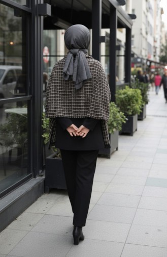 Omuz Şal 1135-01 Siyah