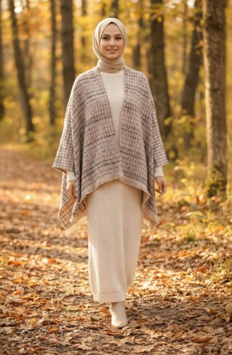 Schoudersjaal 1136-01 Grijs Terracotta 1136-01