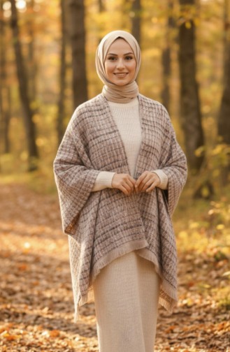 Schoudersjaal 1136-01 Grijs Terracotta 1136-01