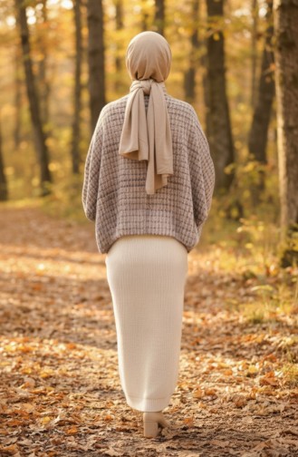 Schoudersjaal 1136-01 Grijs Terracotta 1136-01