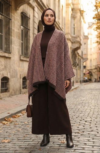 Shoulder Shawl 1141-01 Mink Brown 1141-01