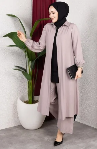Ensemble Tunique Et Pantalon Belmando En Viscose Coloris Pierre Référence 0340-05 0340-05