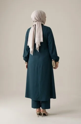 بنطلون تونيك من قماش فيسكوز بلماندو، بدلة مزدوجة 0340-06 بترولي 0340-06