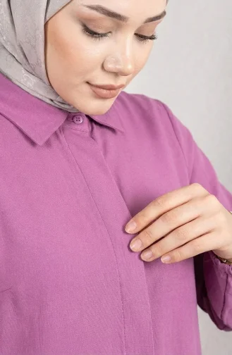 بدلة مزدوجة من قماش فيسكوز بلماندو، بنطلون تونك، 0340-10، وردي باهت 0340-10