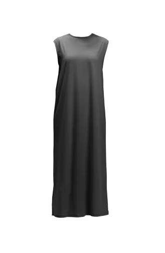 Sleeveless Long Underwear Dress 6041-02 Black 6041-02
