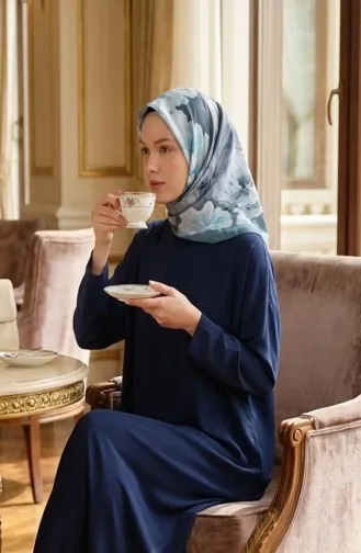 Çiçek Desenli Pamuklu Koza Eşarp 70333-06 Çağla Yeşili Mint Yeşili