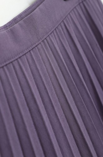 Geplooide Rok Met Elastische Tailleband 0213-14 Lila 0213-14