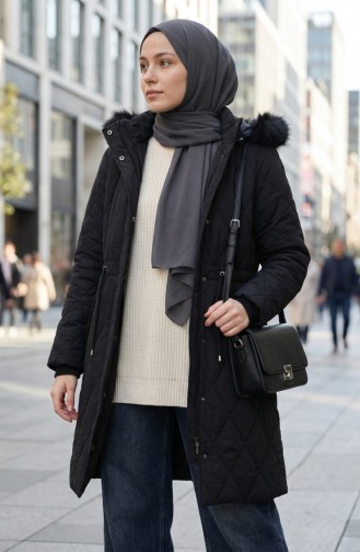 Plus Size Hooded Crinkle Jacket 6225-01 Black 6225-01