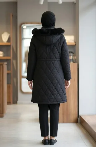 Plus Size Hooded Crinkle Jacket 6225-01 Zwart 6225-01