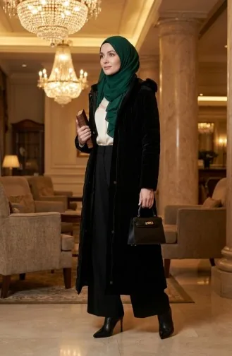 Veste à Capuche Nova Grande Taille 6320-01 Noire 6320-01