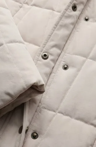 Büyük Beden Kapüşonlu Nova Mont 6320-04 Taş