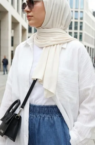 Elastic Waist Fringed Hem Denim Trousers 2211-03 Blue 2211-03