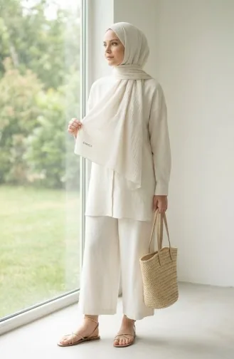 Berlin Şal 81082-02 Krem