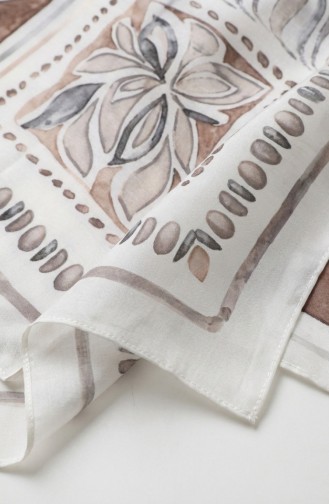 Kehribar Desenli Eşarp 70326-04 Taş