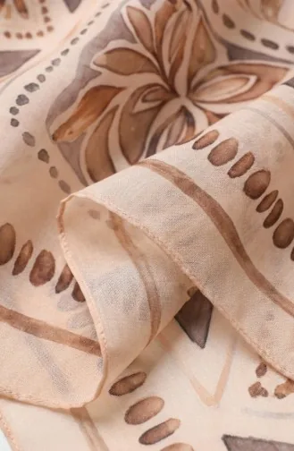 Amberkleurige Sjaal Met Patroon 70326-10 Licht Zalmkleurig 70326-10