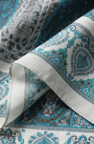 Karaca Patterned Cotton Scarf 81091-02 Beige Green 81091-02