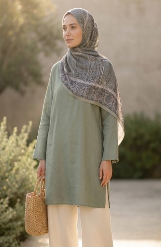 Karaca Patterned Cotton Scarf 81091-03 Gold Purple 81091-03