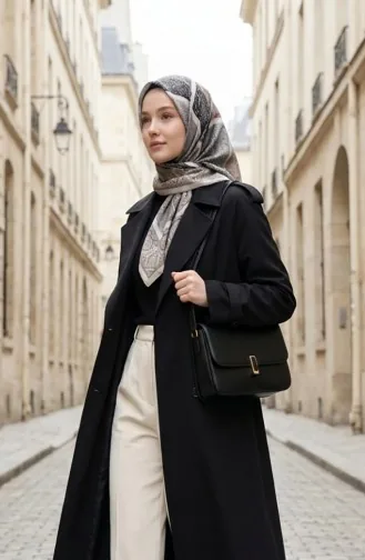 Karaca Desenli Cotton Eşarp 81091-05 Açık Sarı Oranj