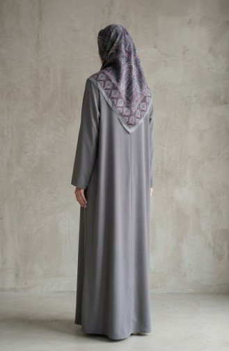 وشاح قطني بنقشة كاراكا 81091-07 رمادي برقوقي 81091-07